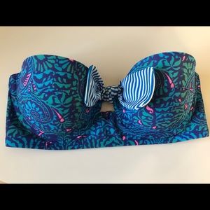Aerie Strapless Paisley Push Up Bikini Top